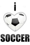 I Love Soccer Theme with Heart Shaped Soccer Ball